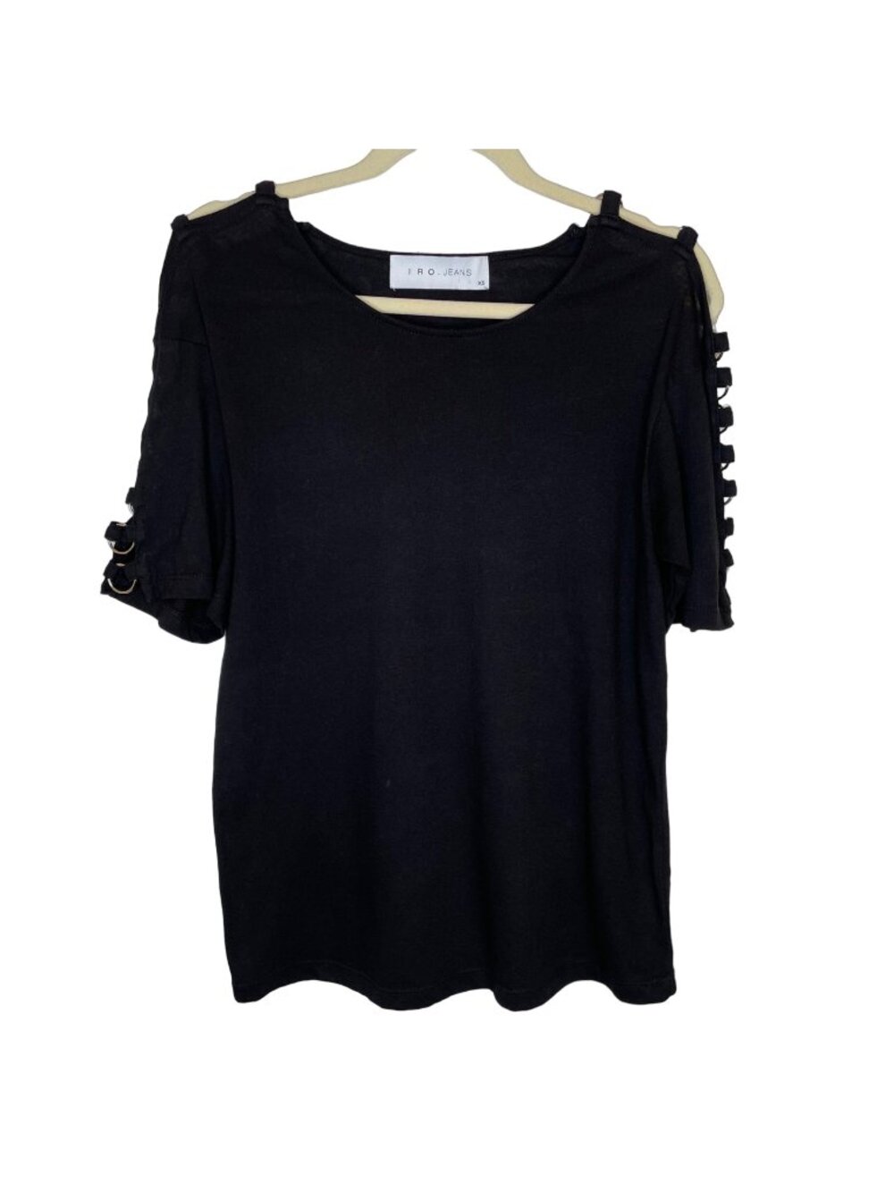 IRO Black Balkis Metal Ring Shirt, XS
